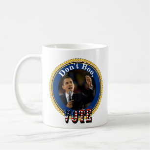 Caneca De Café Barack Obama...Não Boo, VOTE