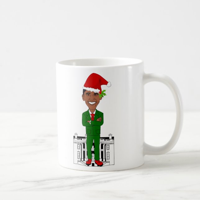Caneca De Café barack obama santa claus (Direita)