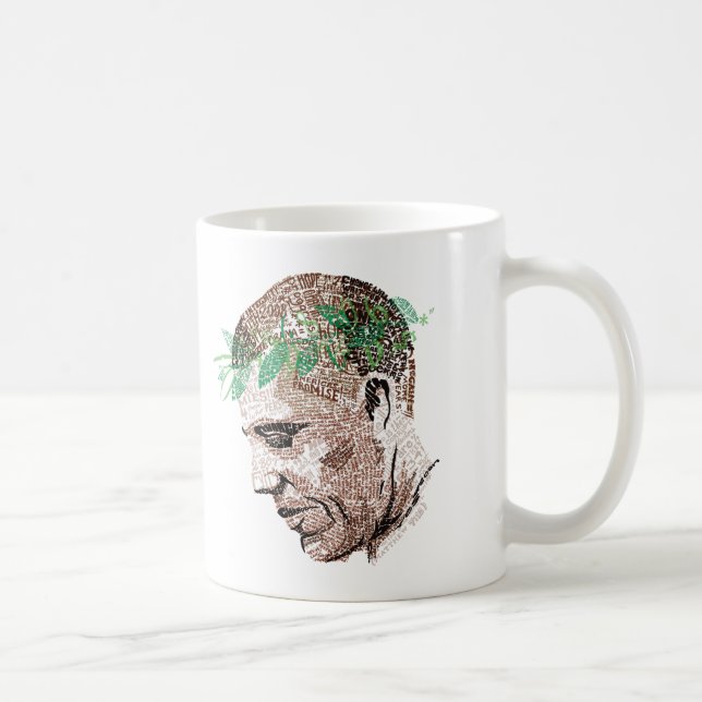 Caneca De Café Barack Obama tipográfico (Direita)