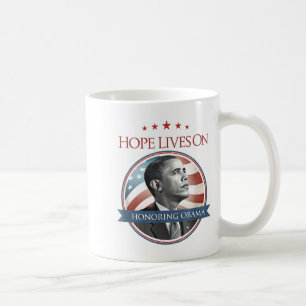 Caneca De Café Barack Obama Tributo Arte Esperança Vive Em T-shir