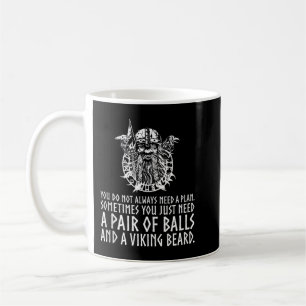 Caneca De Café Barba e Bolas Deus Masculino Viking Odin Pagão Al