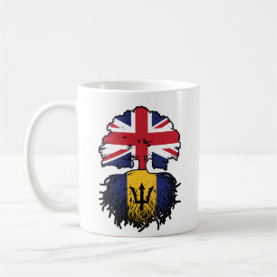 Caneca De Café Barbados Barbadiano British Tree Roots Flag
