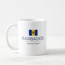 Caneca De Café Barbados Minimalista | Orgulho Diário