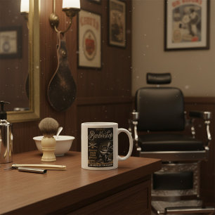 Caneca De Café Barbearia de Cavalheiros Cortes de Cabelo Retro Af