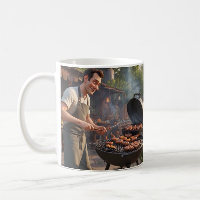 Caneca De Café Barbecue Man Mug (Esquerda)