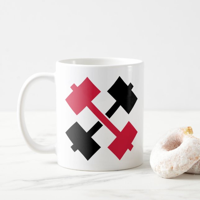 Caneca De Café Barbells cruzados (Com Donut)