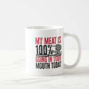 Caneca De Café Barbeque De churrasco - A Minha Carne Vai 100% Na 