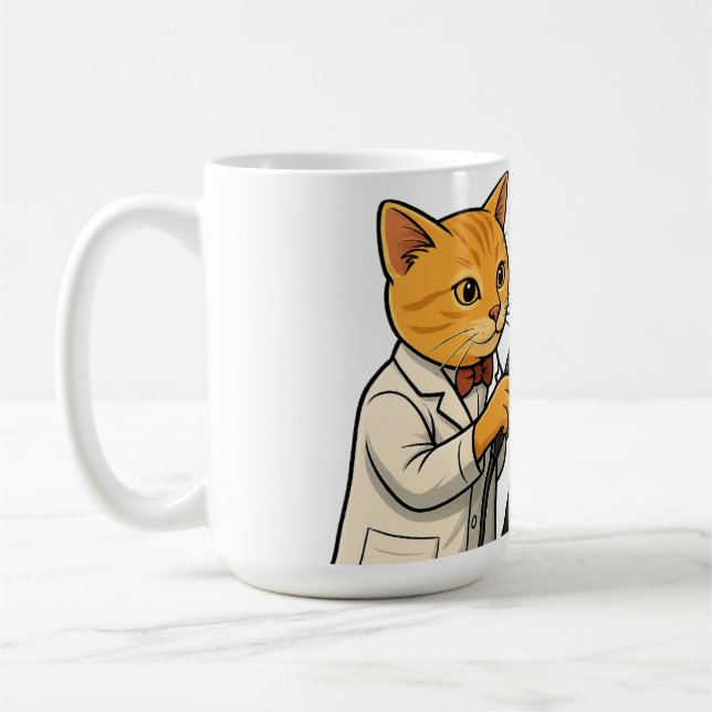Caneca De Café Barber Cat & Chill Gorilla Sticker (Esquerda)