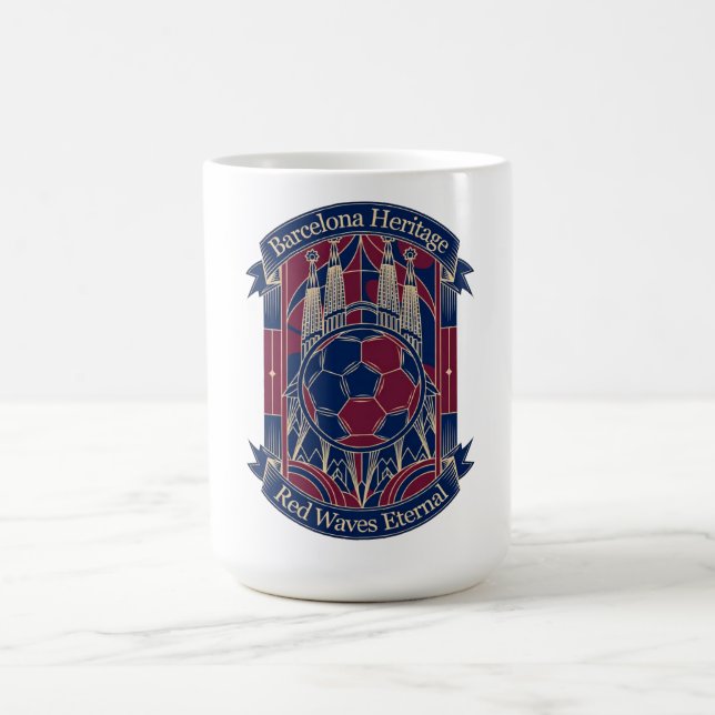 Caneca De Café Barcelona Red Horizon, Camp Nou Legacy Gift (Centro)