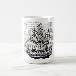 CANECA DE CAFÉ BARCO COM COTAÇÃO