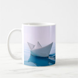 Caneca De Café Barco de Papel Sereno