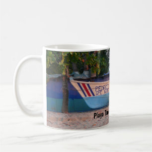 Caneca De Café Barco de Pesca na praia de Tamarindo, Costa Rica