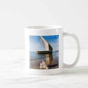 Caneca De Café Barco de vela e Shell   Mozambique, alojamento de