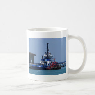 Caneca De Café Barco do reboque e barco piloto