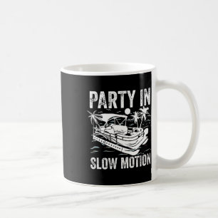 Caneca De Café Barco Pontão Em Barco Legal Divertido Festa Em Mov