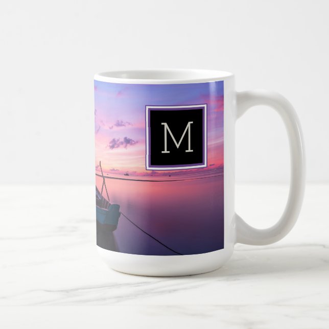 Caneca De Café Barco Sunset Monograma na Água (Direita)