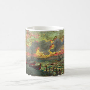 Caneca De Café Barcos à vela na orla (por Kimon Loghi)