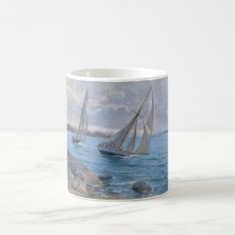 Caneca De Café Barcos à vela no rio