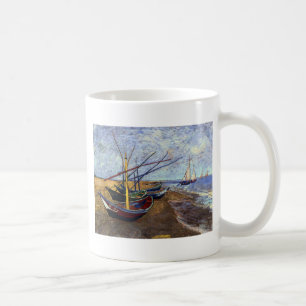 Caneca De Café Barcos de Pesca em Praia