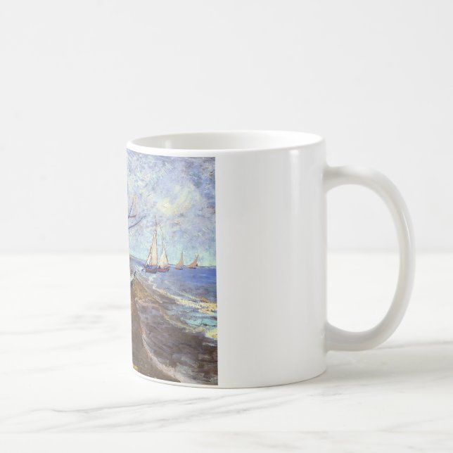 Caneca De Café Barcos de Pesca em Praia (Direita)