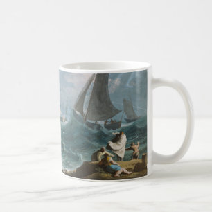 Caneca De Café Barcos de Pesca em Tempestade