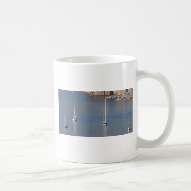 Caneca De Café Barcos em repouso em Sorrento Itália (Direita)