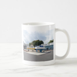 Caneca De Café Barcos Em Terra