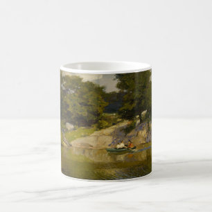 Caneca De Café Barcos em um Lago no Central Park (E.H. Potthast)