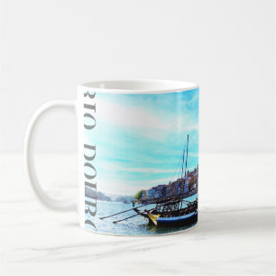 Caneca De Café barcos no rio Douro porto portugal