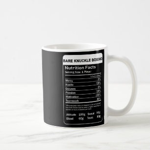 Caneca De Café Bare Knuckle Boxando Fatos Nutricionais