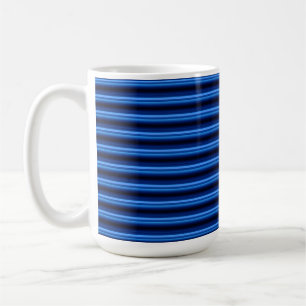 Caneca De Café Bares horizontais de metal azul