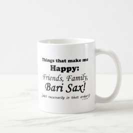 Caneca De Café Bari Sax me deixa feliz