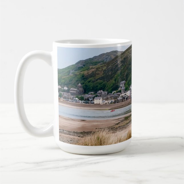 Caneca De Café Barmouth e o rio Mawddach (Esquerda)