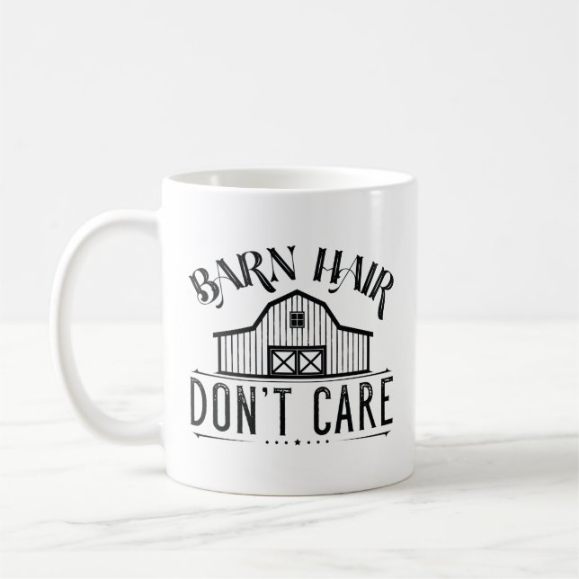 Caneca De Café Barn Hair Não se importa (Esquerda)