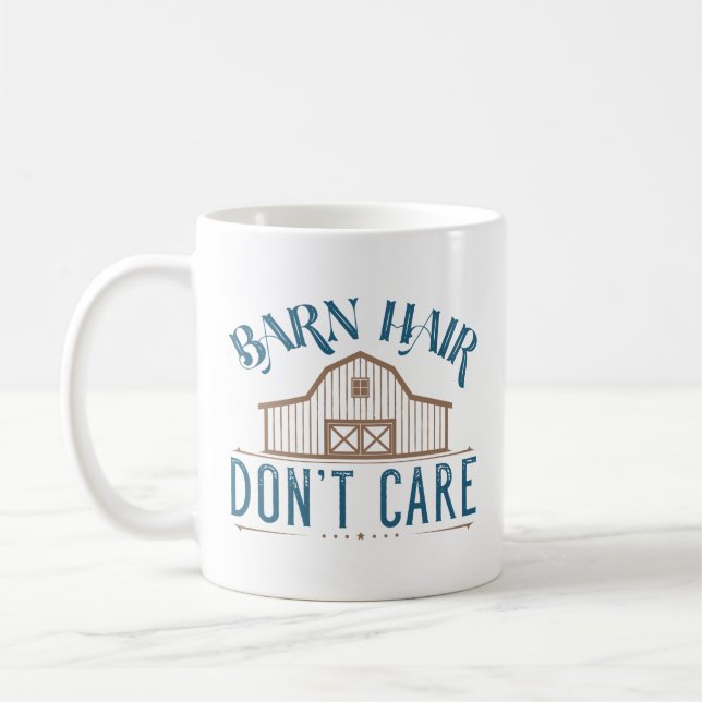 Caneca De Café Barn Hair Não se importa (Esquerda)