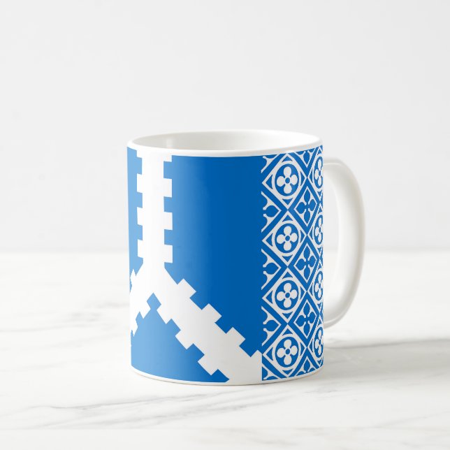 Caneca De Café Barônia de Gêmeas Crachá Café Mug (Frente Esquerda)