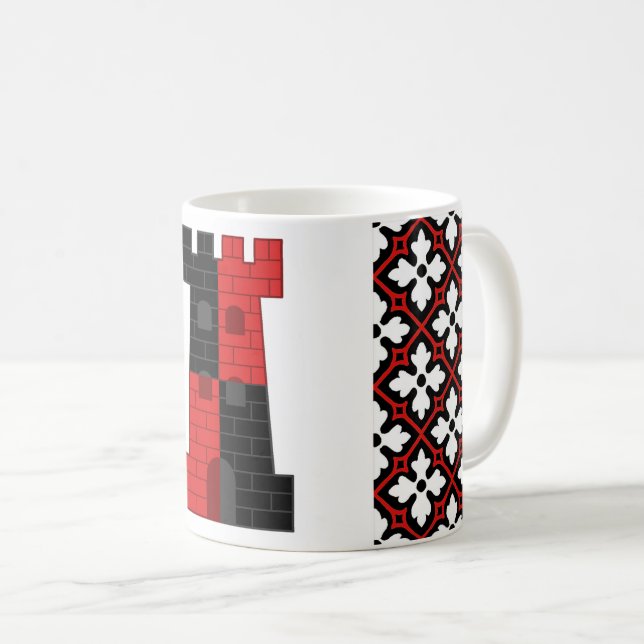 Caneca De Café Baronia do Crachá da População Torre Solitário (Frente Esquerda)