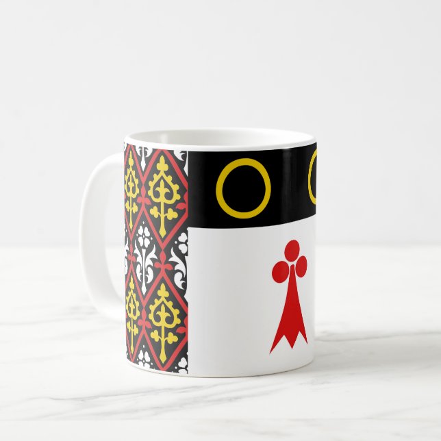 Caneca De Café Baronia do Crachá Populace de Naevehjem (Frente Esquerda)