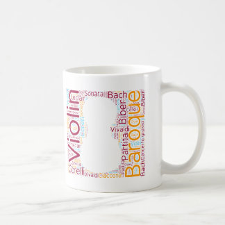 Caneca De Café Baroque Violin Cloud mug