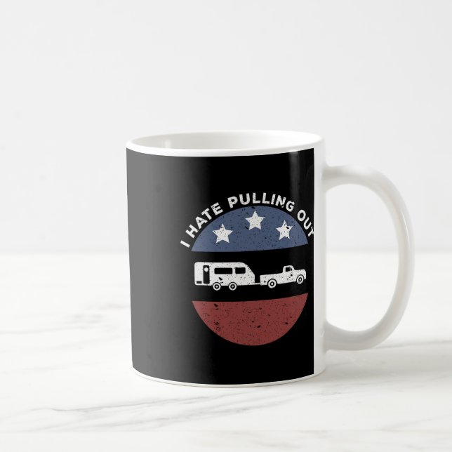 Caneca De Café Barraca engraçada RV Odeio tirar (Direita)