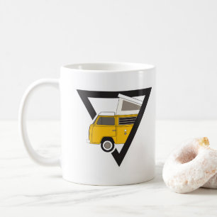 Caneca De Café barramento amarelo triangular clássico