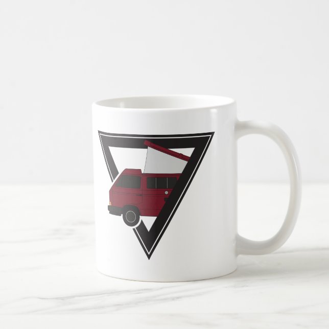 Caneca De Café barramento triangular maroon (Direita)