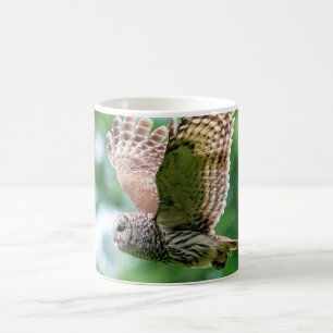 Caneca De Café Barred Owl em voo