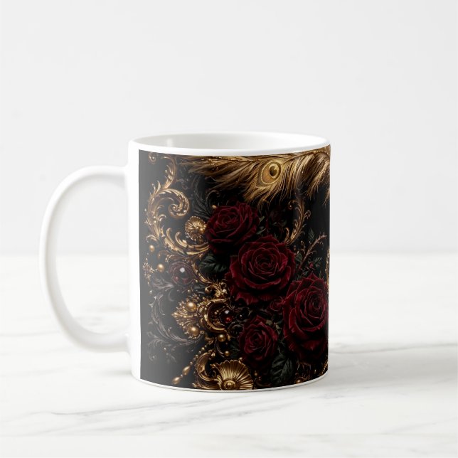 Caneca De Café Barroco do Pavão Dourado (Esquerda)