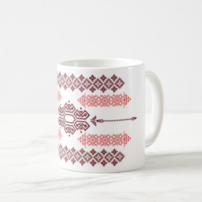 Caneca De Café Barroco Noir - Mug Elegante com Escuro Clássico (Frente Esquerda)