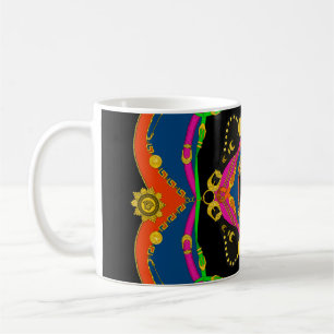 Caneca De Café Barroco ouro, correntes e estampas