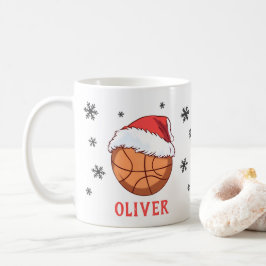 Caneca De Café Basball Ball Santa Hat Snowflake