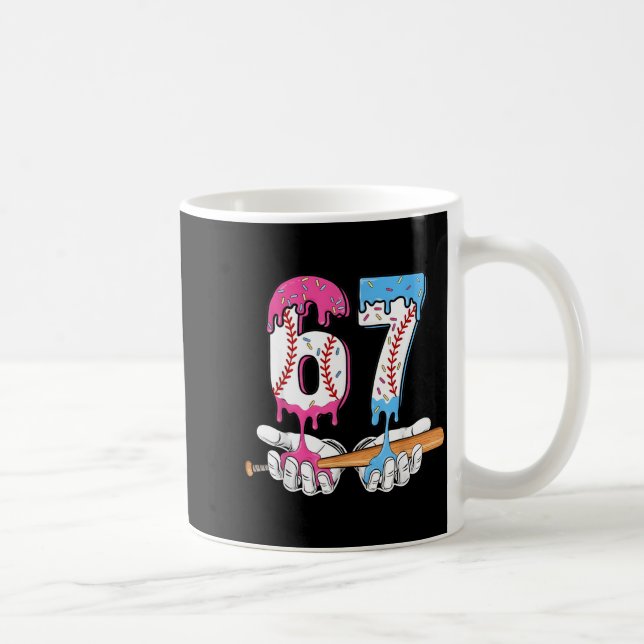Caneca De Café Baseball 67 Ice Cream Drip Six Seven Boys Funny Me (Direita)