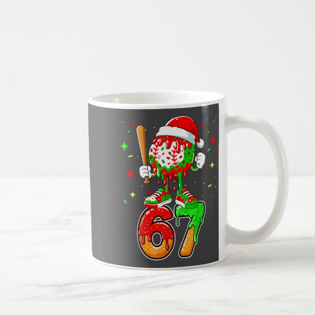 Caneca De Café Baseball Drip Número 67 Meme Sorvete Dripng Chri (Direita)