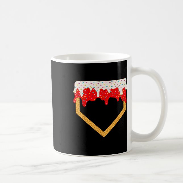Caneca De Café Baseball Driys Home Plate Sorvete Sprinkles (Direita)